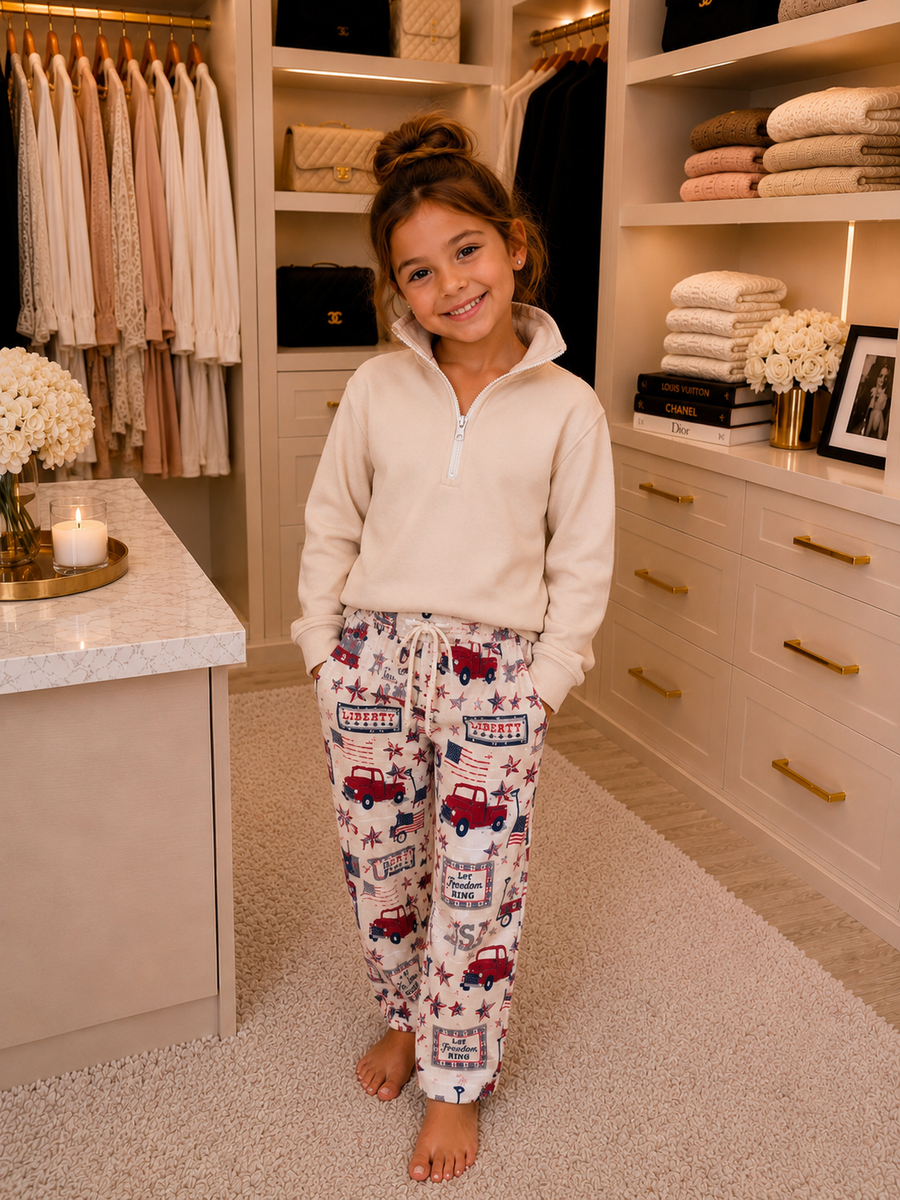 Sew Sweet Patriotic Child Luxury Lounge Pant