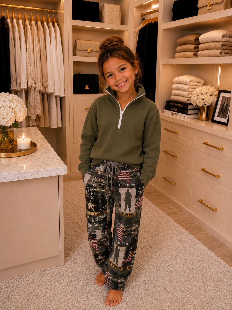 Sew Sweet Patriotic Child Luxury Lounge Pant