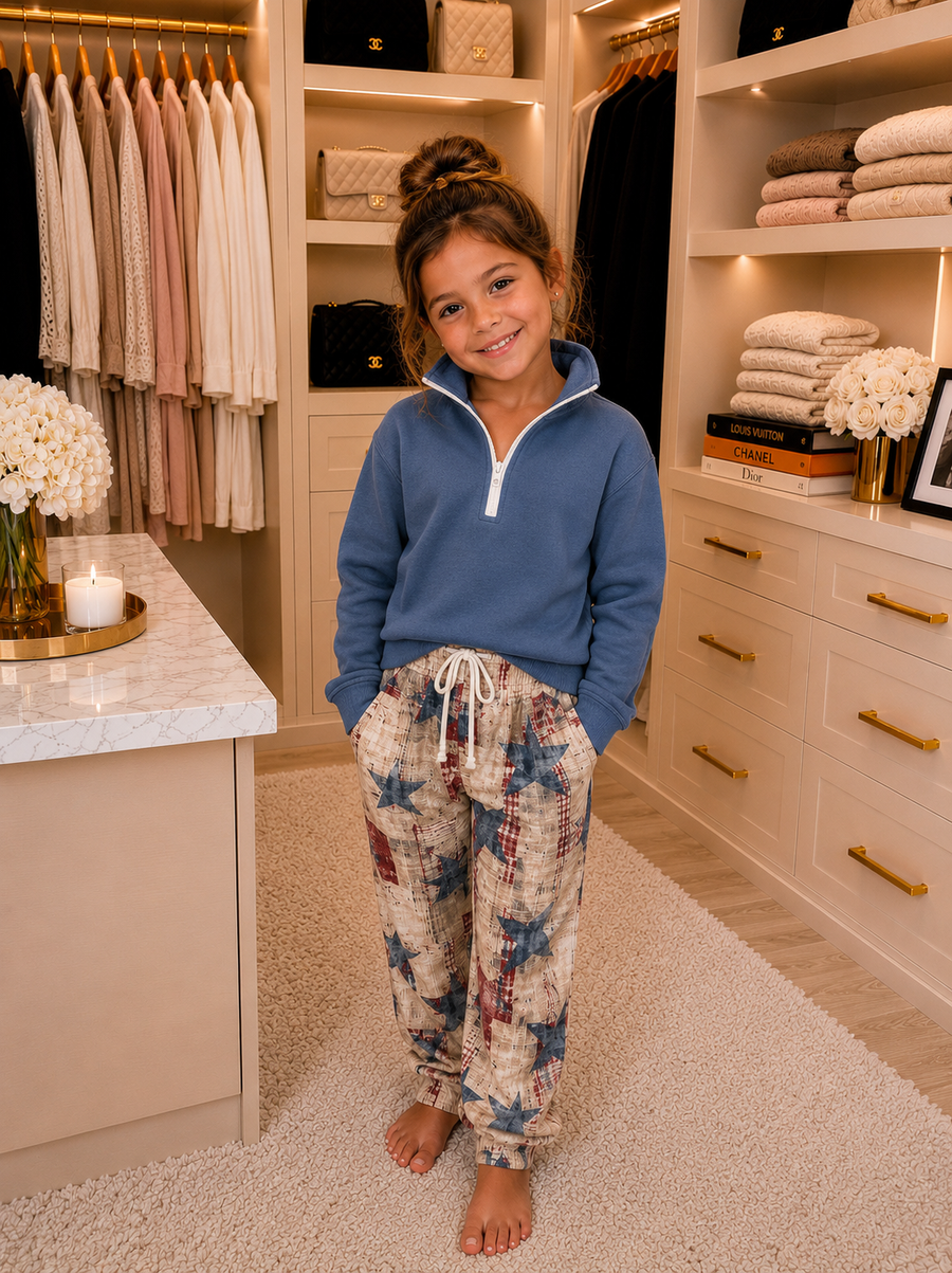 Sew Sweet Patriotic Child Luxury Lounge Pant