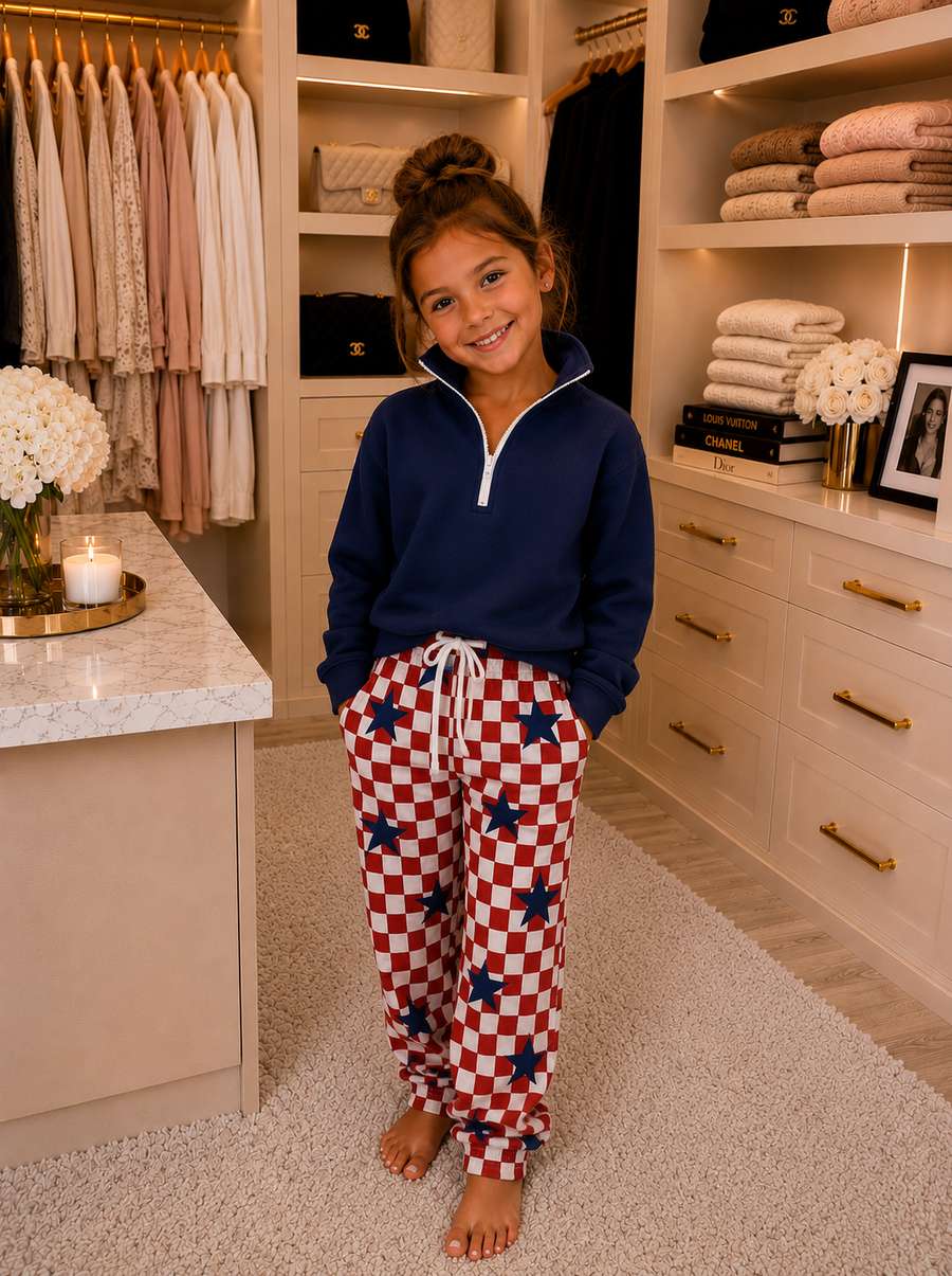 Sew Sweet Patriotic Child Luxury Lounge Pant