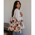 Satin Lined Patriotic Tote Bag