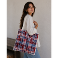 Satin Lined Patriotic Tote Bag