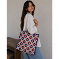 Satin Lined Patriotic Tote Bag