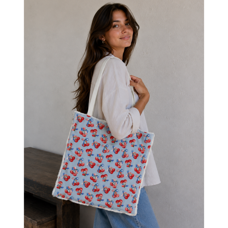 Satin Lined Patriotic Tote Bag