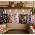 Satin Lined Patriotic Tote Bag