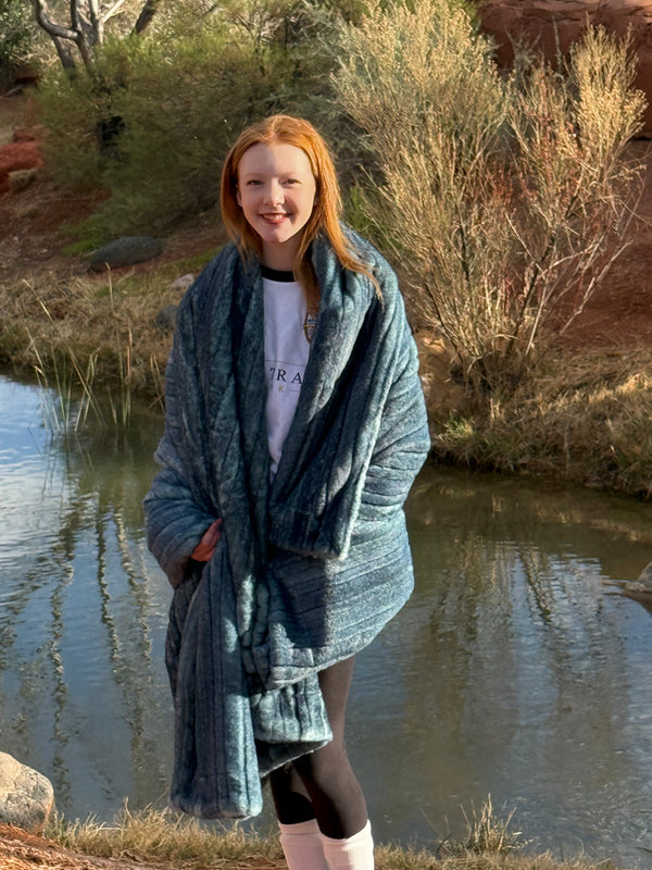 Glazed Vienna Raindrop Minky Blanket