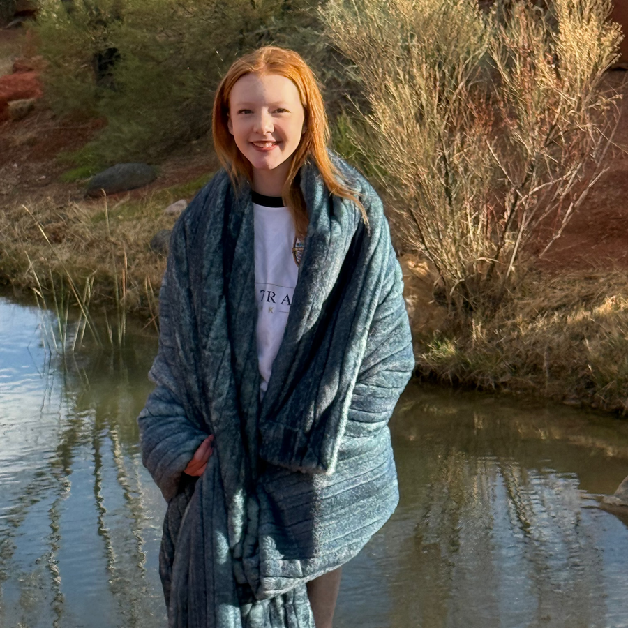 Glazed Vienna Raindrop Minky Blanket