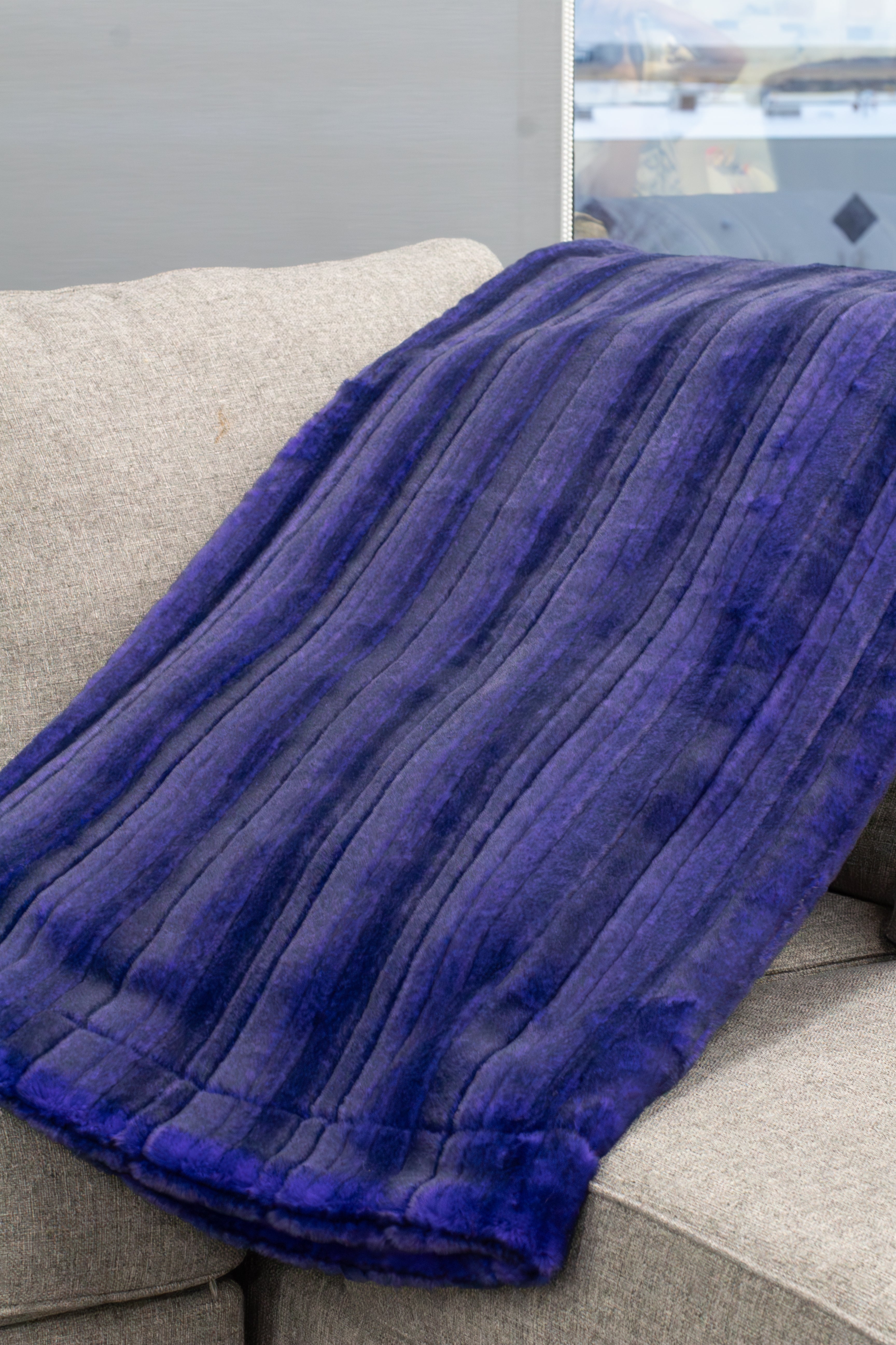 Glazed Vienna Blackberry Minky Blanket