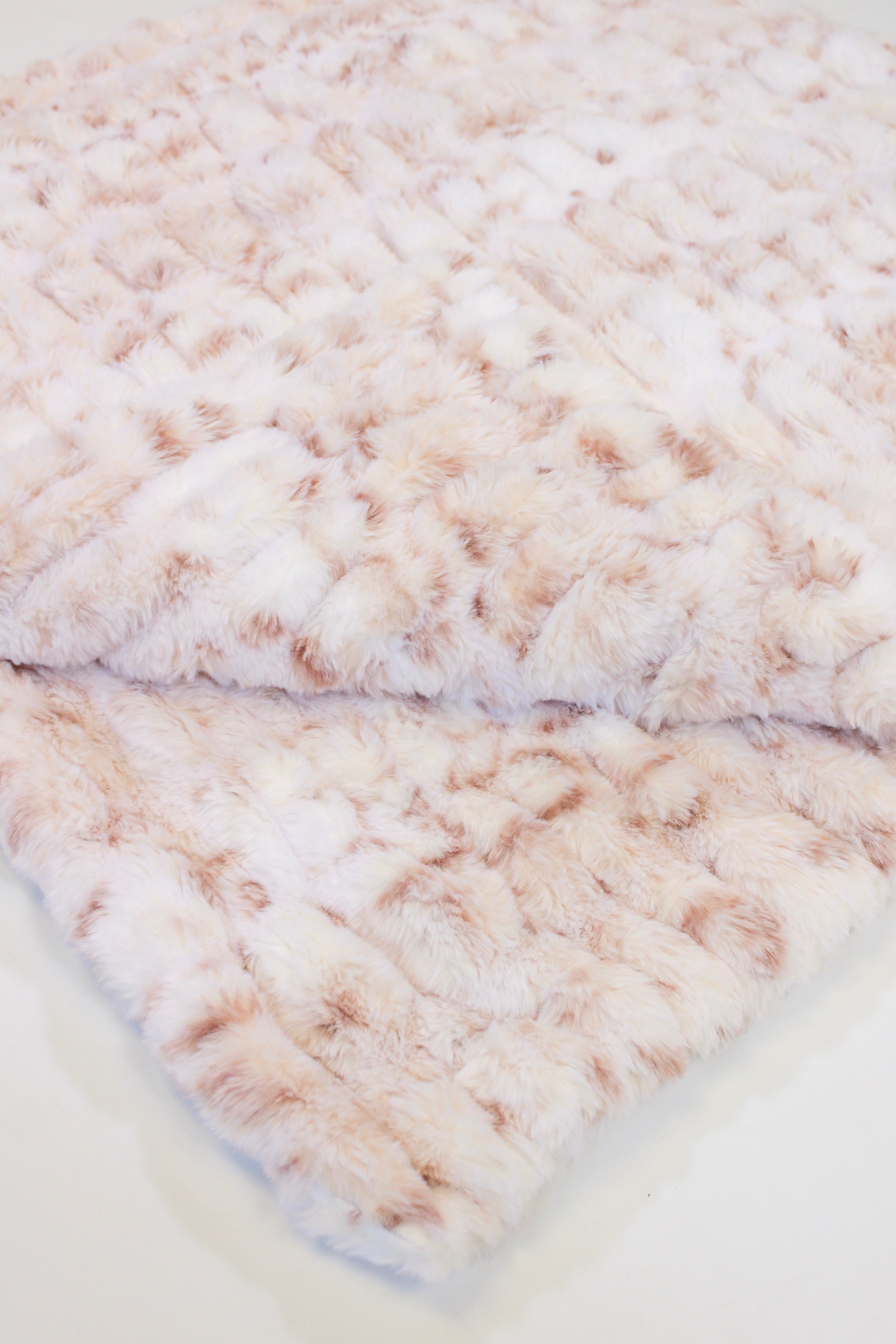 Milan Lynx Natural/Taupe Minky Blanket