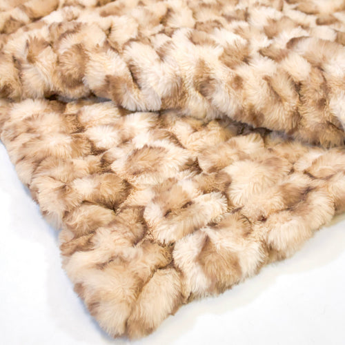 Milan Clouded Leopard French Oak Minky Blanket