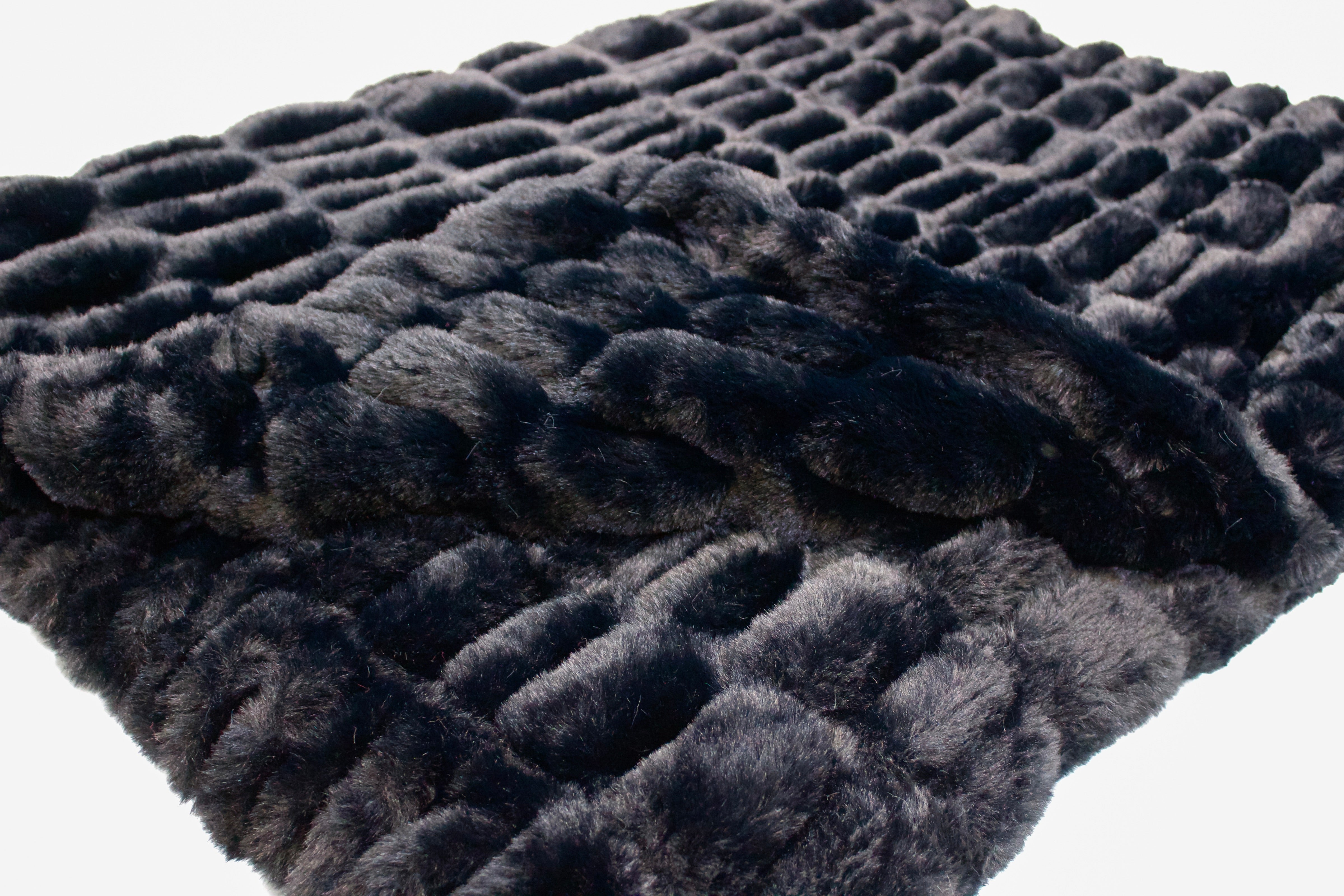 Milan Black Minky Blanket