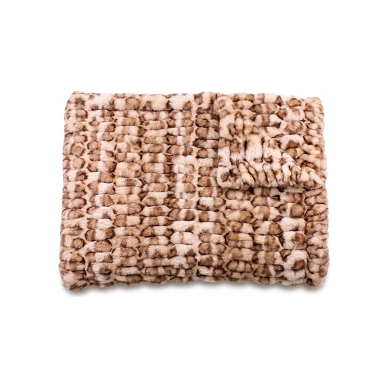 Milan Clouded Leopard French Oak Minky Blanket