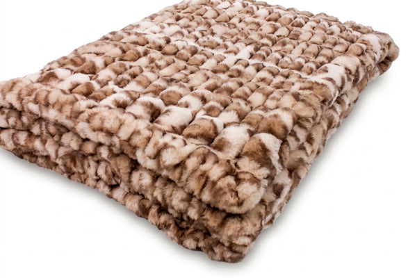 Milan Clouded Leopard French Oak Minky Blanket