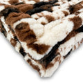 Milan Pony Ivory/Brown Minky Blanket