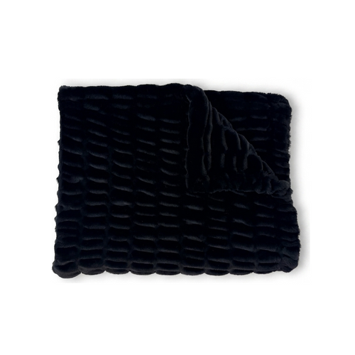 Milan Black Minky Blanket