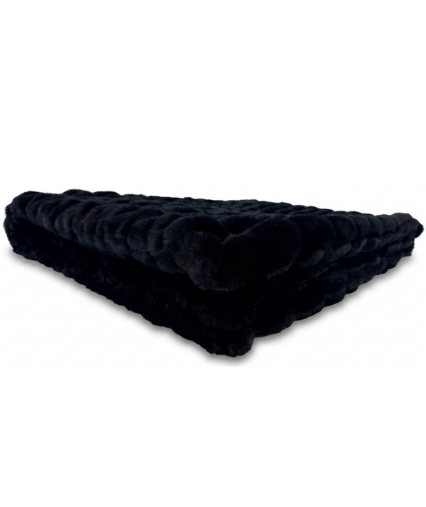 Milan Black Minky Blanket