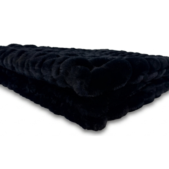 Milan Black Minky Blanket