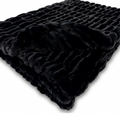 Milan Black Minky Blanket