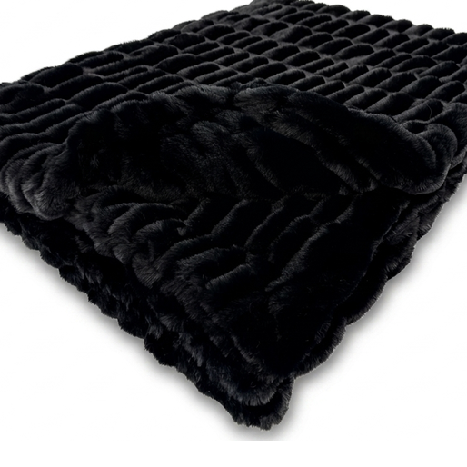 Milan Black Minky Blanket