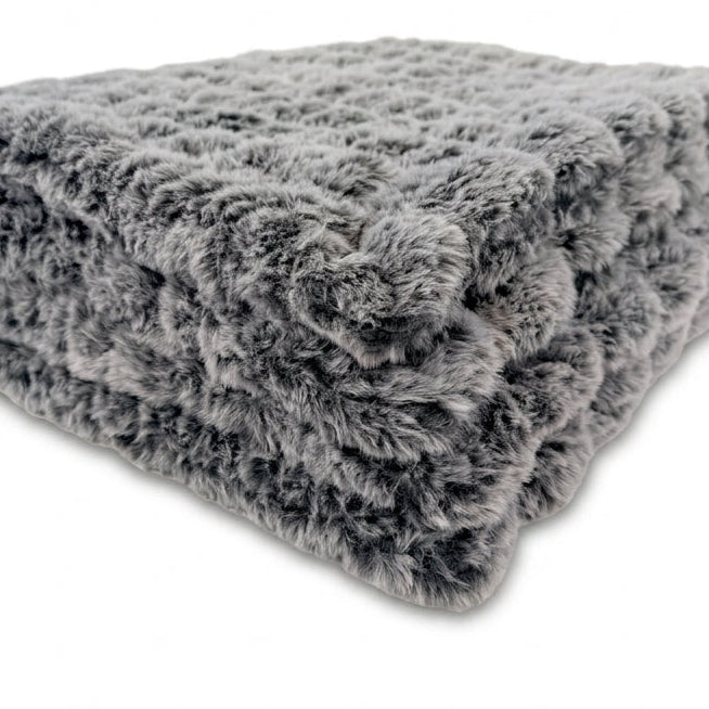 Iced Milan Silver Pine Minky Blanket