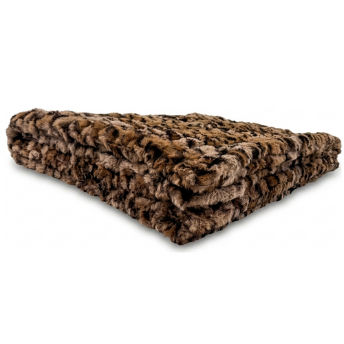Milan Clouded Leopard Acorn Minky Blanket