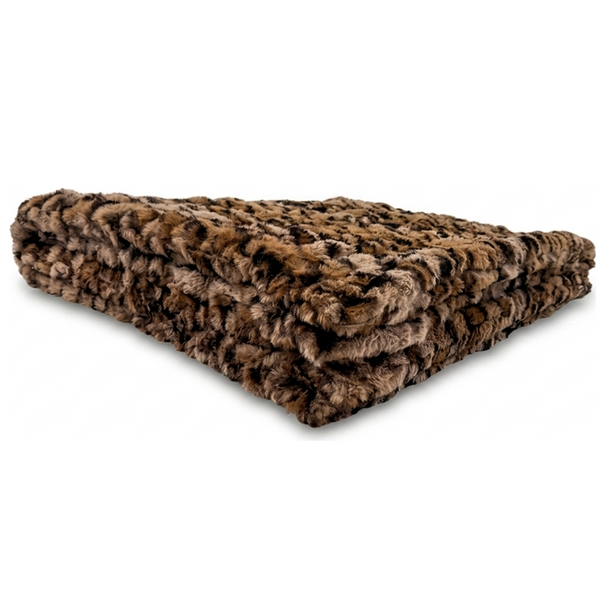 Milan Clouded Leopard Acorn Minky Blanket