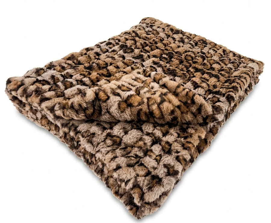 Milan Clouded Leopard Acorn Minky Blanket