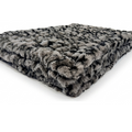 Milan Clouded Leopard Silver Minky Blanket
