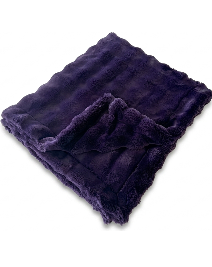 Powderpuff Purple Velvet Minky Blanket