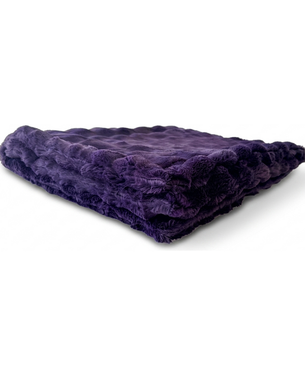 Powderpuff Purple Velvet Minky Blanket