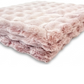 Frosted Powderpuff Smokey Rose Minky Blanket