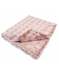 Frosted Powderpuff Smokey Rose Minky Blanket