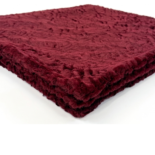 Demi Rose Merlot Minky Blanket