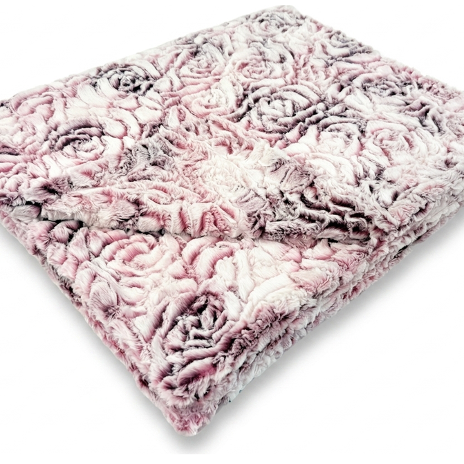 Demi Rose Multi Prism Rosewine Minky Blanket