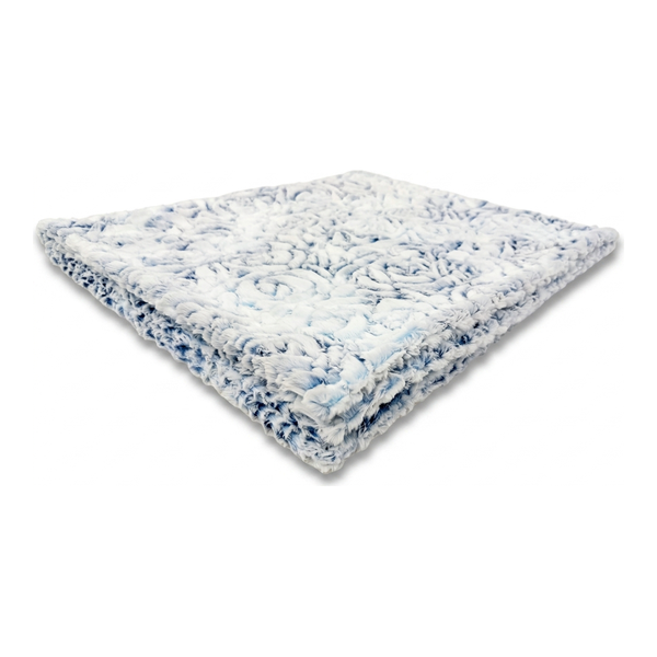 Demi Rose Frosted Prism Bluebell Minky Blanket