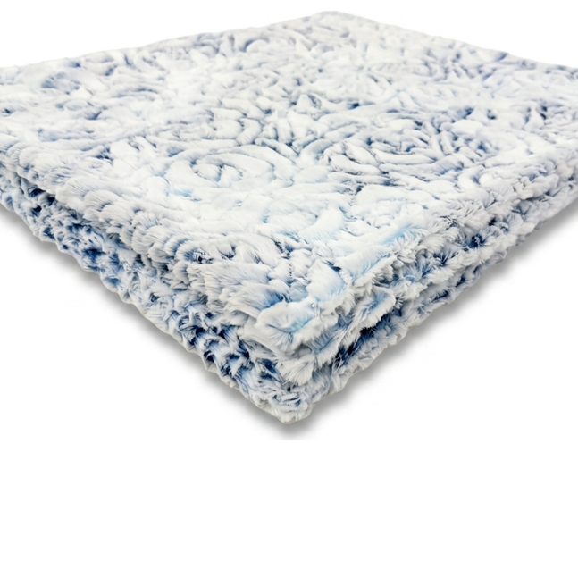 Demi Rose Frosted Prism Bluebell Minky Blanket