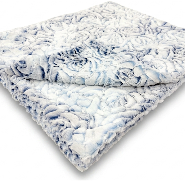 Demi Rose Frosted Prism Bluebell Minky Blanket