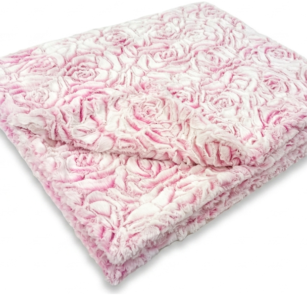 Demi Rose Frosted Prism Pink Minky Blanket