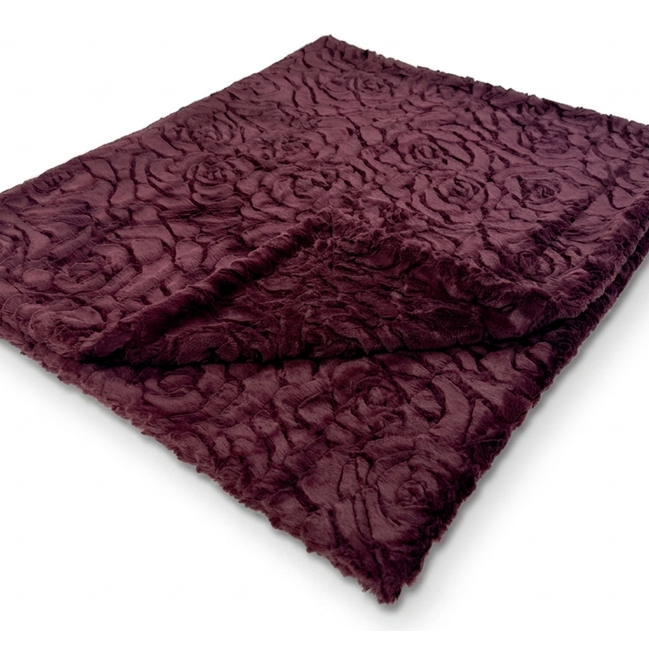 Demi Rose Burgundy Minky Blanket