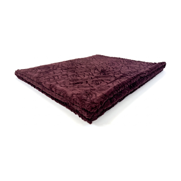 Demi Rose Burgundy Minky Blanket