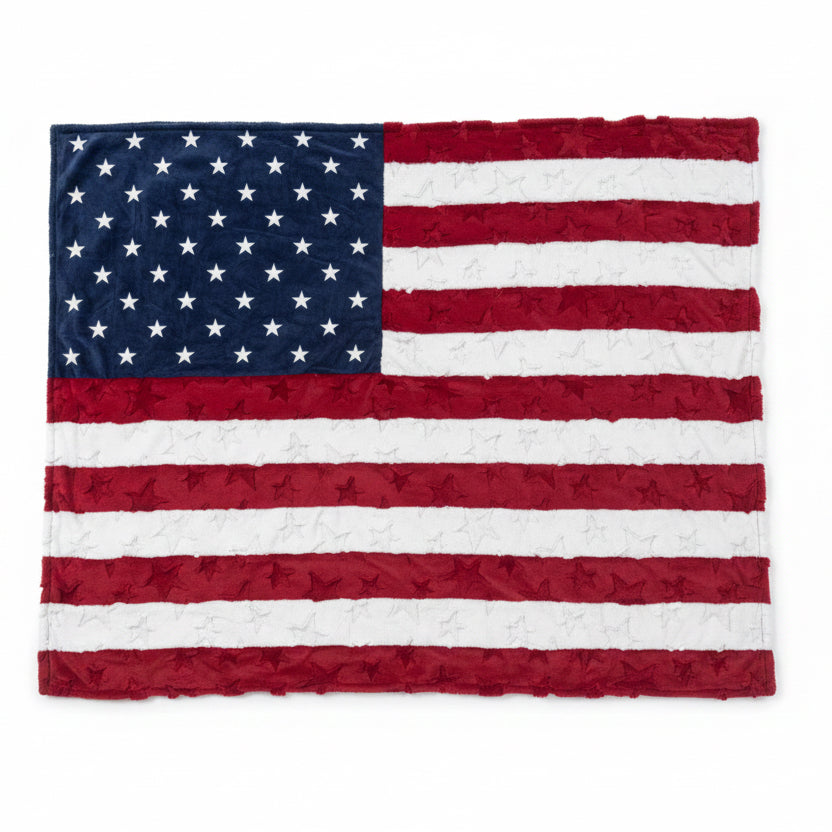 American Flag 50 Stars Throw Blanket