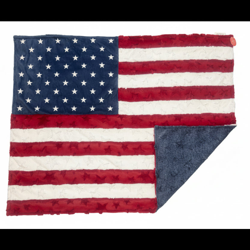American Flag 50 Stars Throw Blanket
