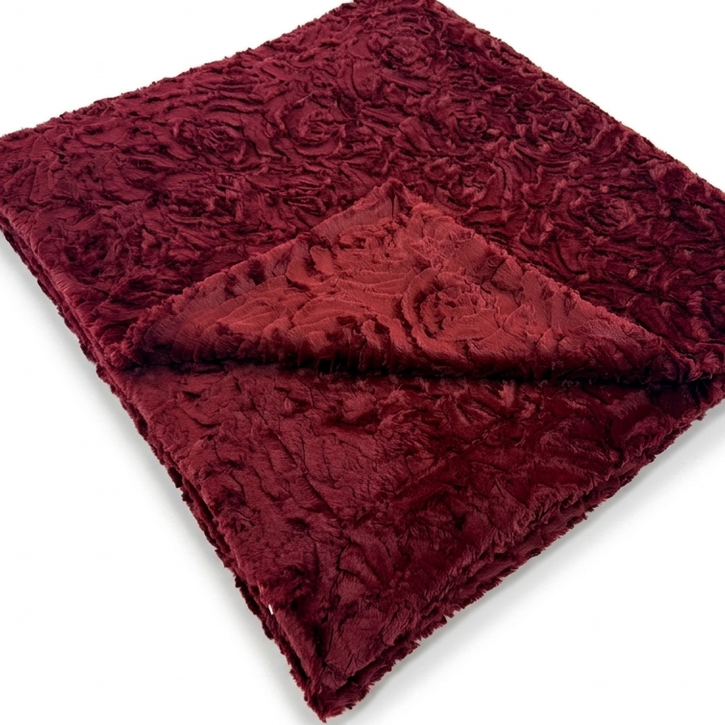 Demi Rose Merlot Minky Blanket