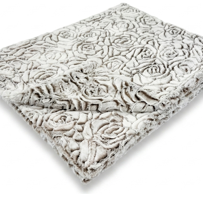 Demi Rose Frosted Prism Simply Taupe Minky Blanket