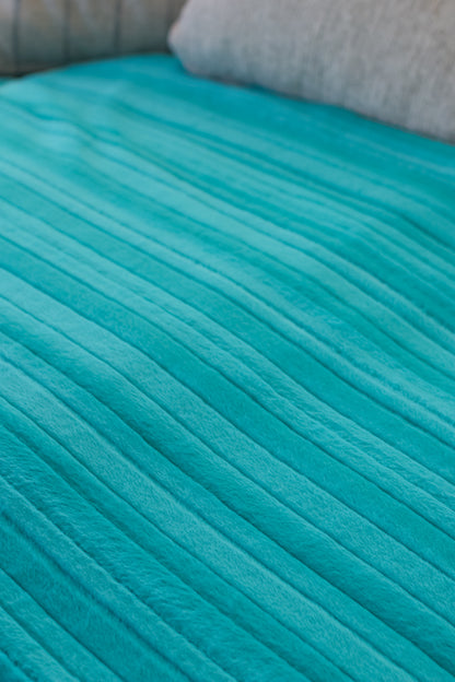 Vienna Teal Minky Blanket