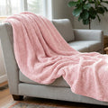 Weave Ice Pink Minky Blanket