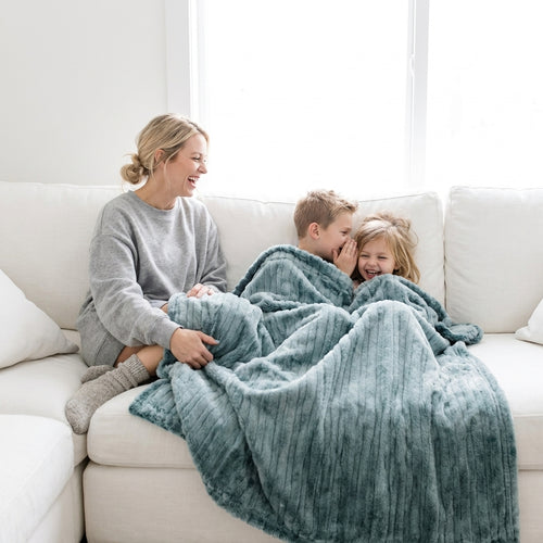 Iced Vienna Spruce Minky Blanket