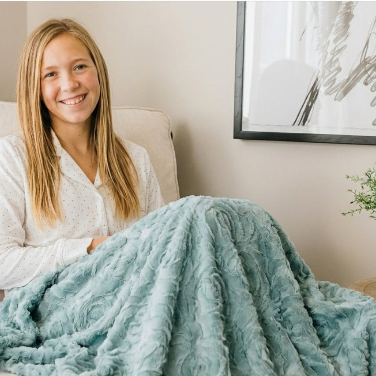 Demi Rose Juniper Minky Blanket