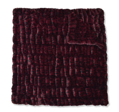 Milan Merlot Cheetah Minky Blanket