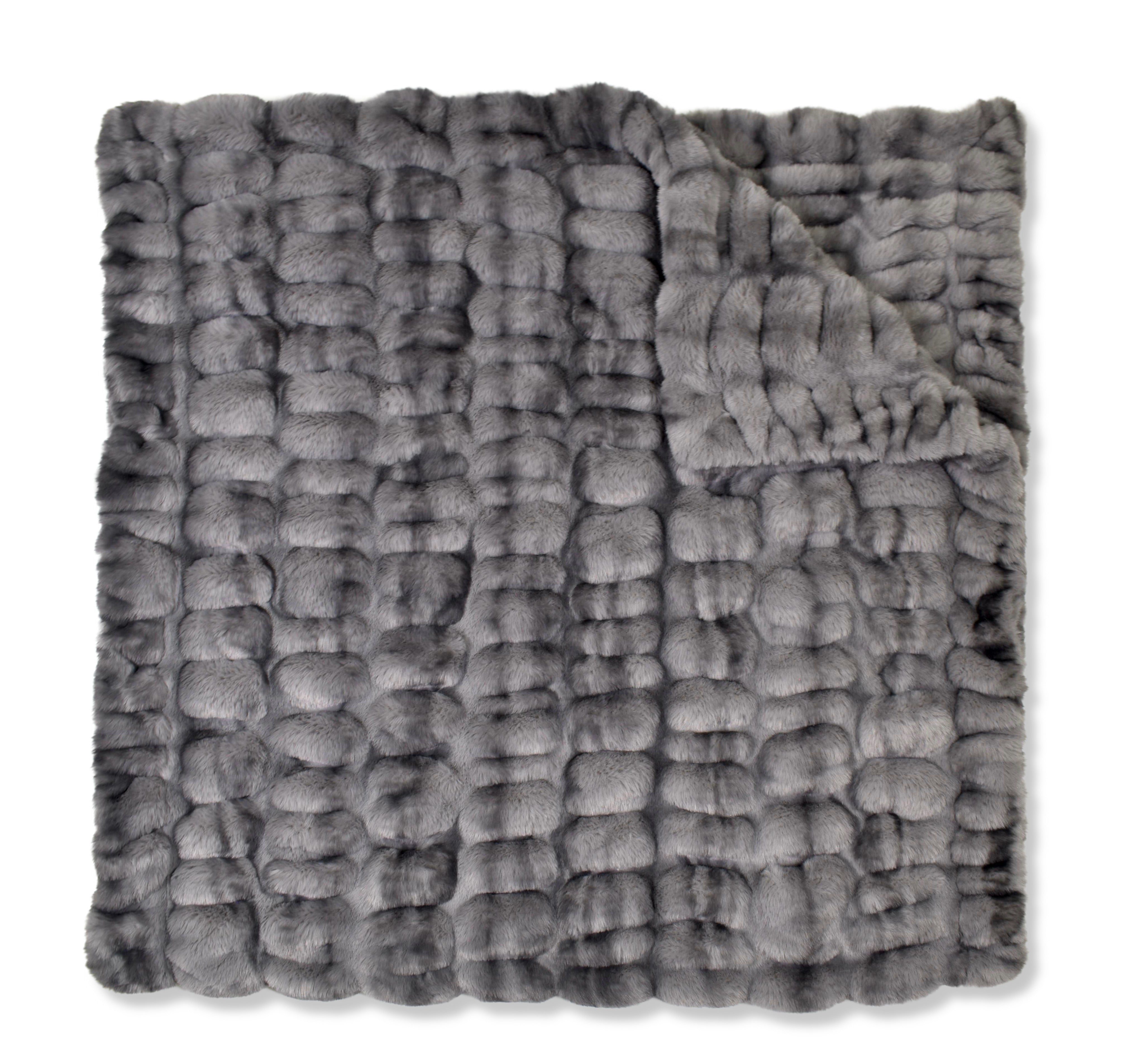 Milan Enzo Graphite Minky Blanket